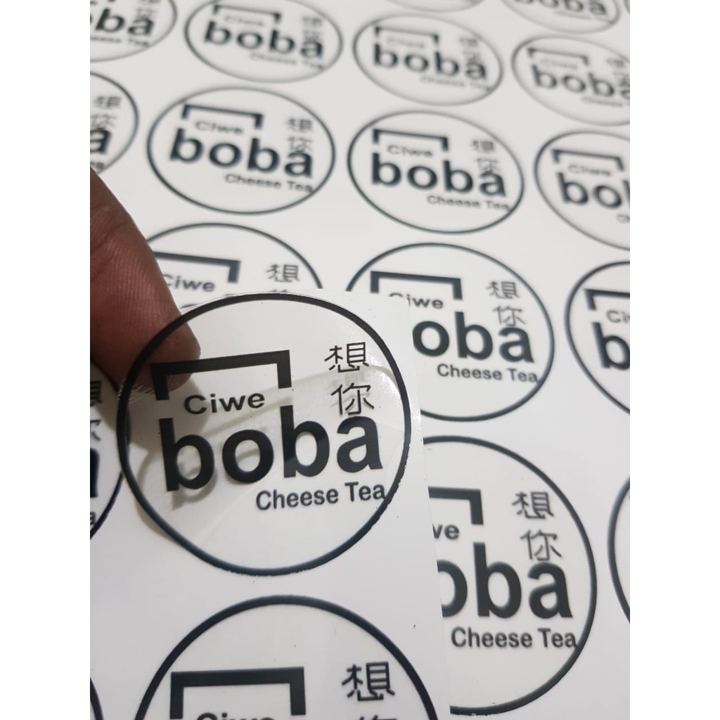

STIKER LABEL / STIKER TRANSPARAN / STIKER MINUMAN / STIKER BOTOL TRANSPARAN / CUTING BULAT