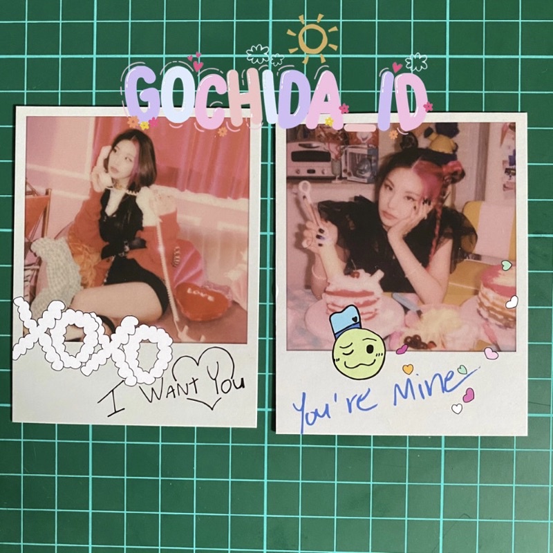 hwang yeji cil crazy in love photocard pc itzy pola polaroid album official