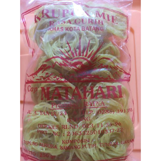 Krupuk Mie Mentah Gurih MATAHARI 250gr