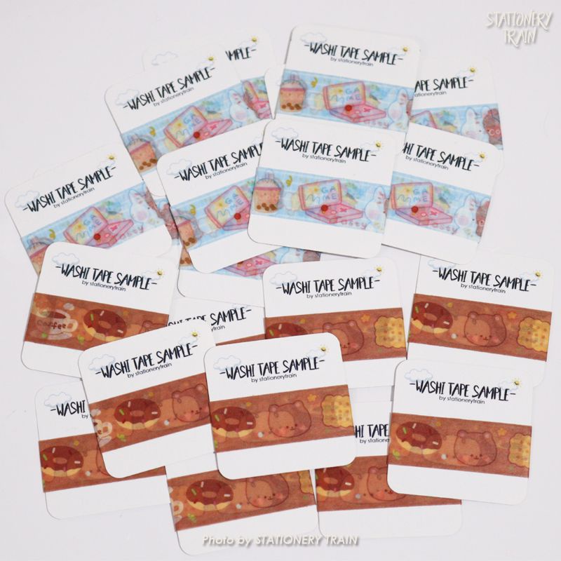 

WASHI TAPE SAMPLE / BLUE RABBIT & CHOCO BEAR / KAWAII STICKERS / WASHI PAPER / DECO STICKERS
