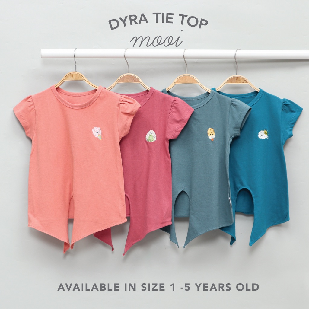 Mooi Kaos Anak Perempuan Dyra Tie Top