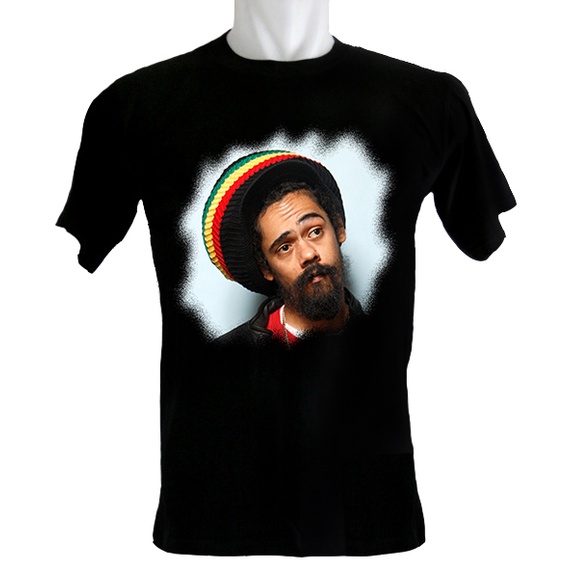 Indoshirt - Kaos Damian Marley Face - Bahan Katun - Kerah O - Ukuran 3XS sampai dengan 3XL - Banyak 