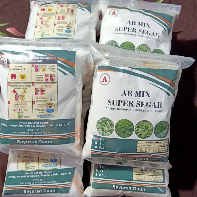 Produk Ready Nutrisi Hidroponik Ab Mix 5 Liter