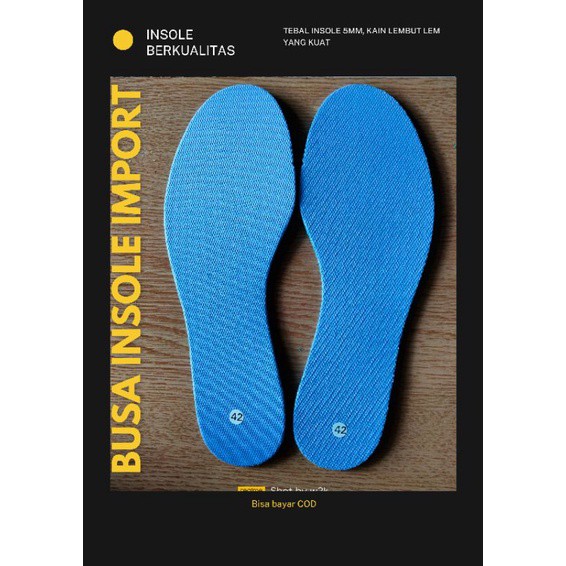INSOLE TEBAL BUSA IMPORT 5 MM