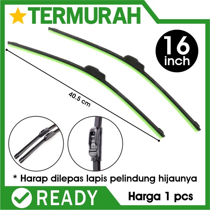 Wiper Blade Kaca Mobil Frameless Elastis Bahan Karet Premium Banana wipper pisang car universal