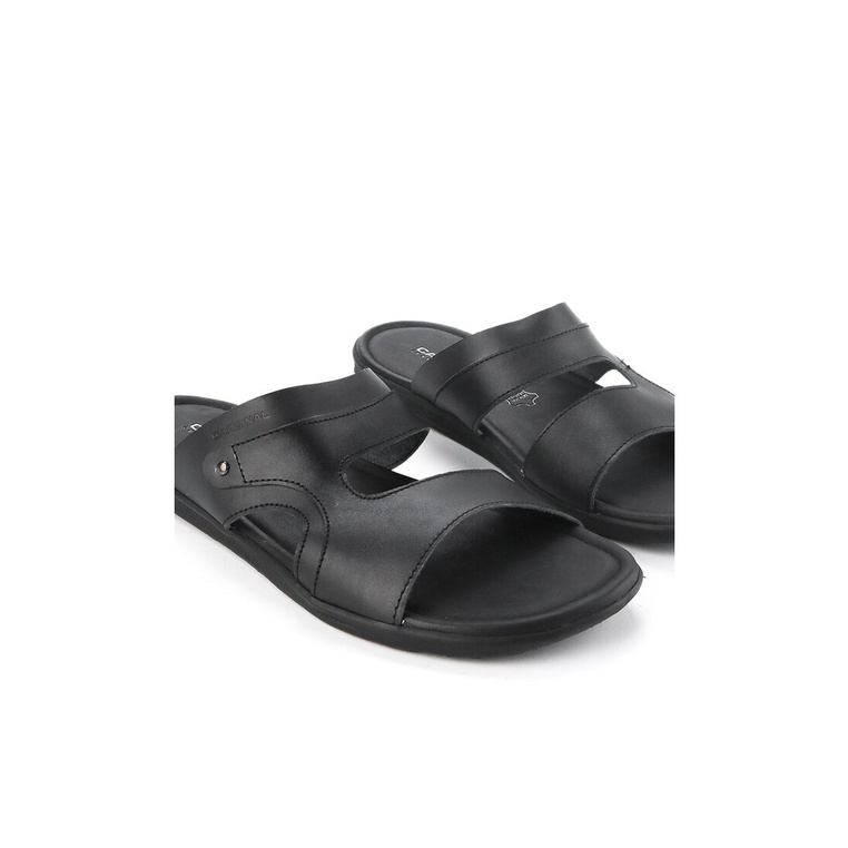 SANDAL SLIDE KULIT PRIA CARDINAL ORIGINAL CASUAL TERBARU HITAM CA12