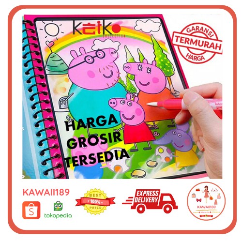 

MAGIC WATER BOOK / WATER DRAWING / BUKU MEWARNAI ANAK / PENA AIR