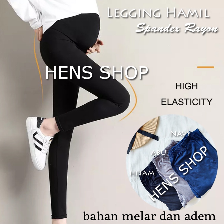 CELANA LEGGING HAMIL WANITA MATERNITY SPANDEK RAYON JUMBO