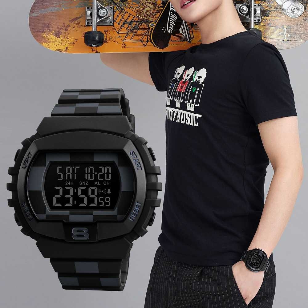 SKMEI 1304 Original Jam Tangan Pria Digital Sporty Jamtangan Cowok Skimai Sport Olahraga Waterproof