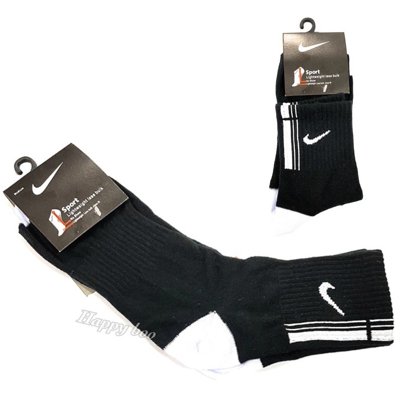 kaos kaki sport black white high quality sports socks