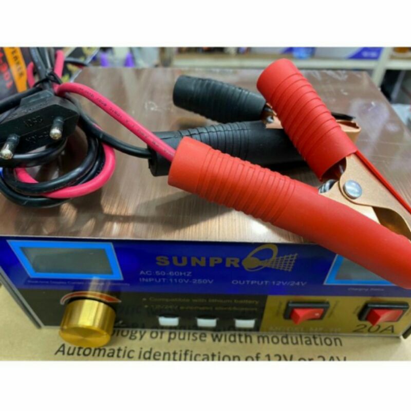 Cod Charger Alat cas Aki Mobil 24V/12V 20A Sunpro MF-3S Charger Aki