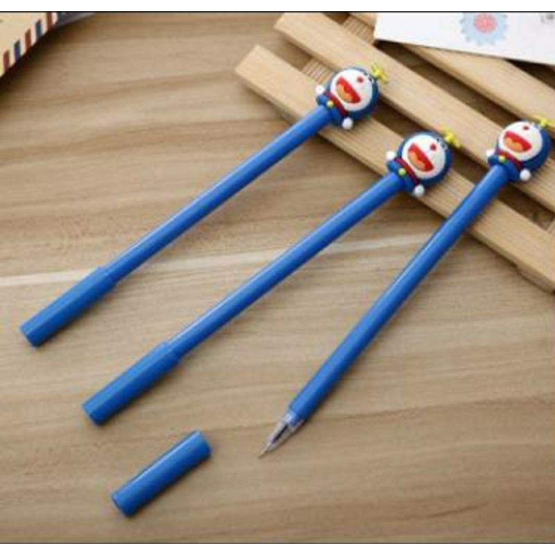 Pulpen Karakter Lucu Model Doraemon Lucu Cute Import Tinta Gel Black