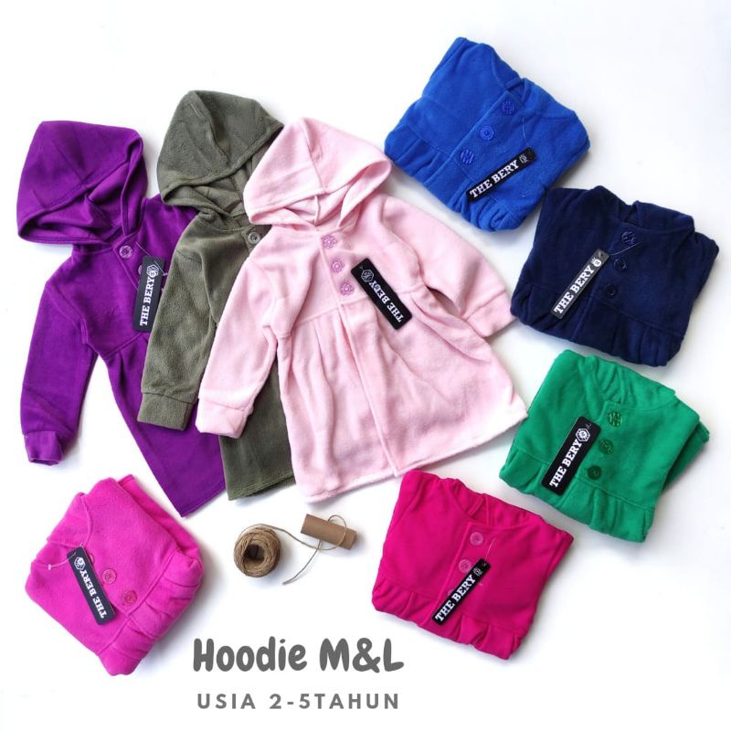 Jaket Hoodie Anak Perempuan Cewek 2_9 Tahun Blezer Sweater