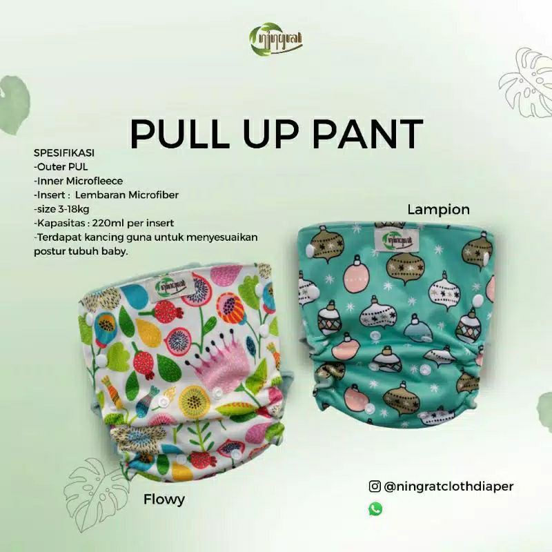 Clodi Ningrat Pull Up Pant 2 Insert cocok untuk New Born 3-18 kg Bisa COD