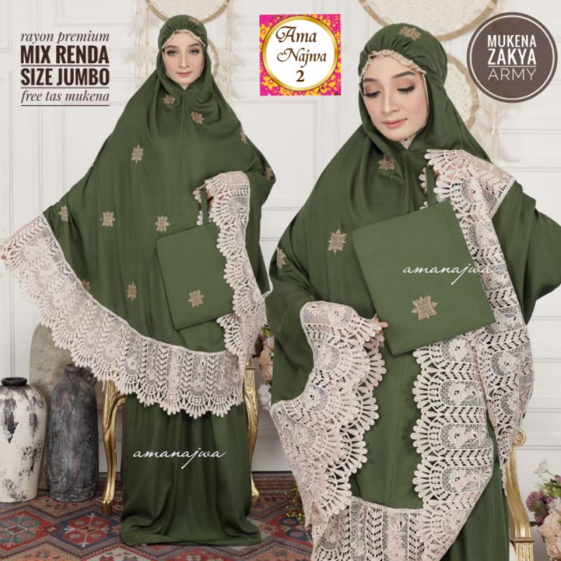 MUKENA ZAKYA / RAYON PREMIUM MIX RENDA JUMBO