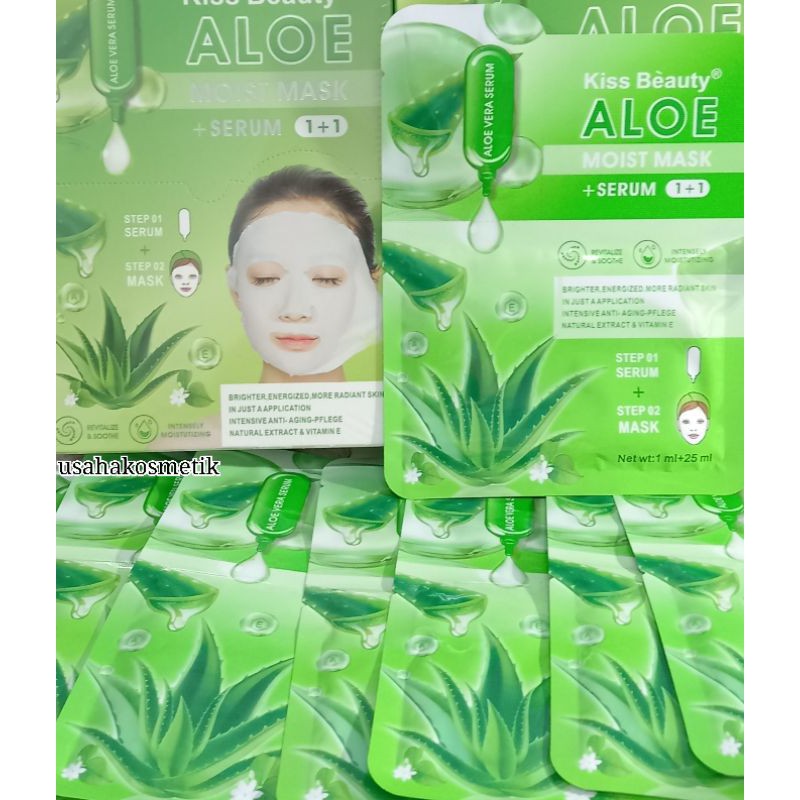 PROMO 1BOX 10PCS  MASKER WAJAH MOIST MASK + SERUM