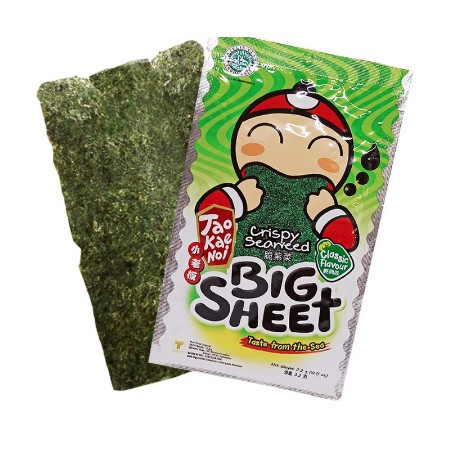 

TAO KAE NOI BIG SHEET CRISPY CLASSIC SEAWEED 3.2 GRAM - SNACK RUMPUT LAUT