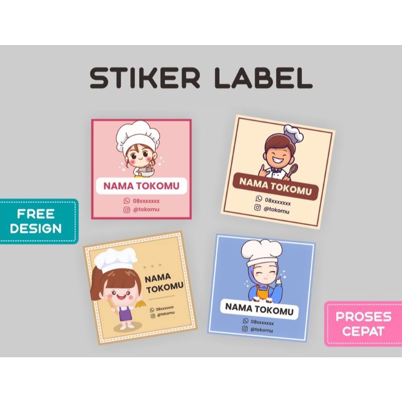 

Cetak Stiker Custom Label Kemasan Makanan Print Sticker & Cut