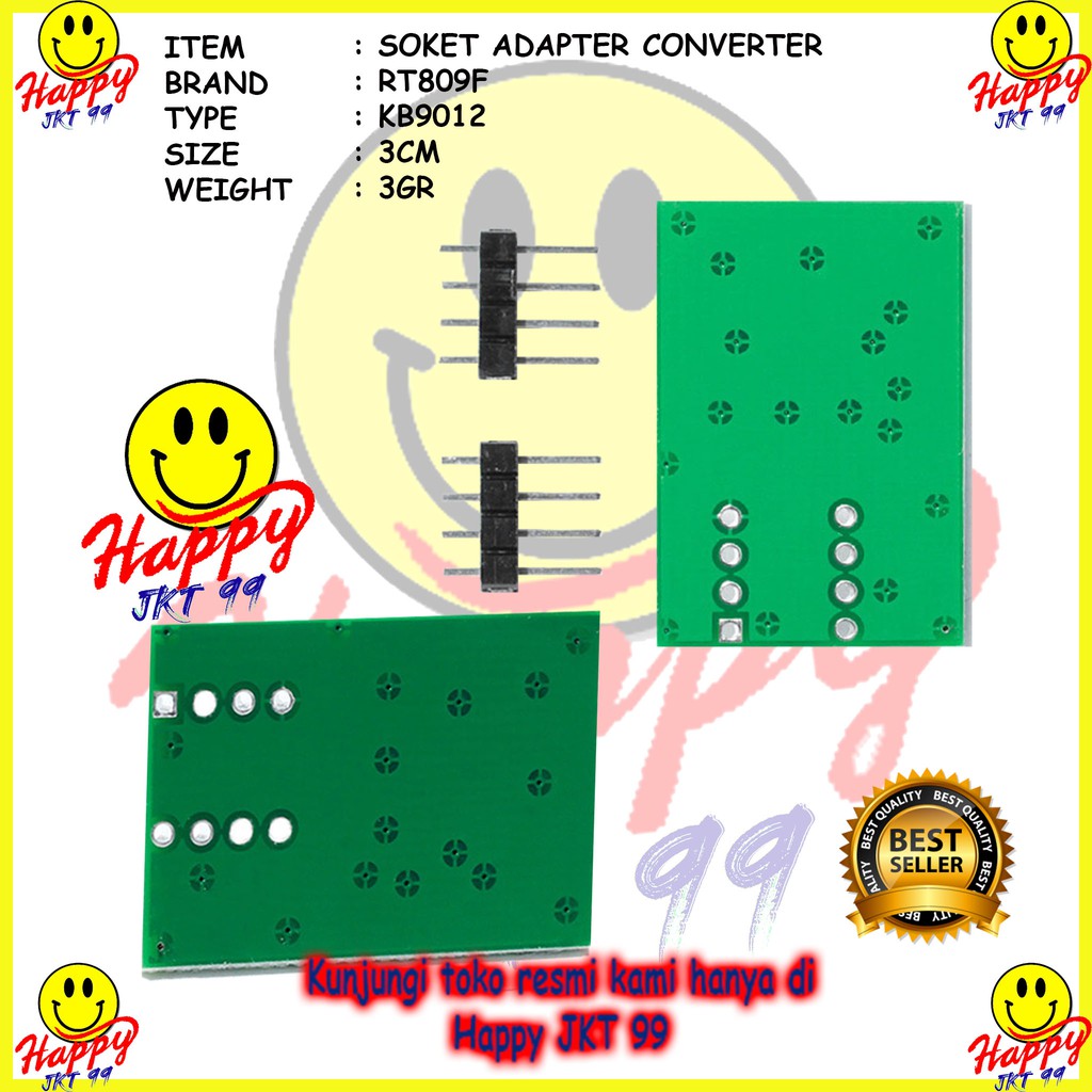 [ HAPPY JKT 99 ] ADAPTER SOKET SOCKET CONVERTER KONVERTER KB9012 KB 9012 RT809F