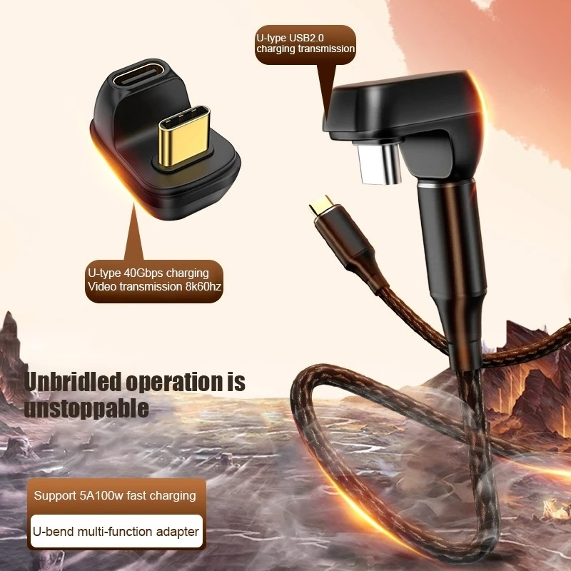 Adapter Usb 4.0 / 2.0 Tipe C Siku Male Ke Female Untuk PC