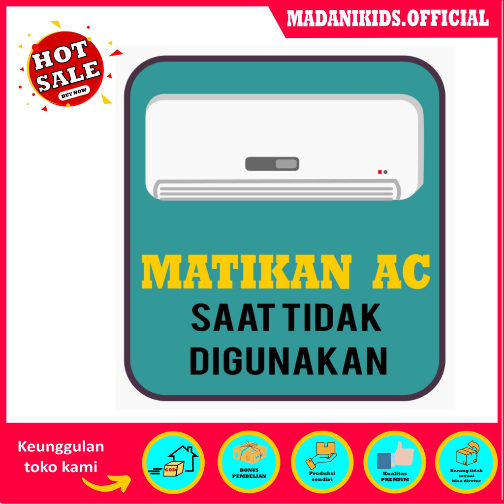 

STIKER MATIKAN AC/STIKER PETUNJUK MURAH