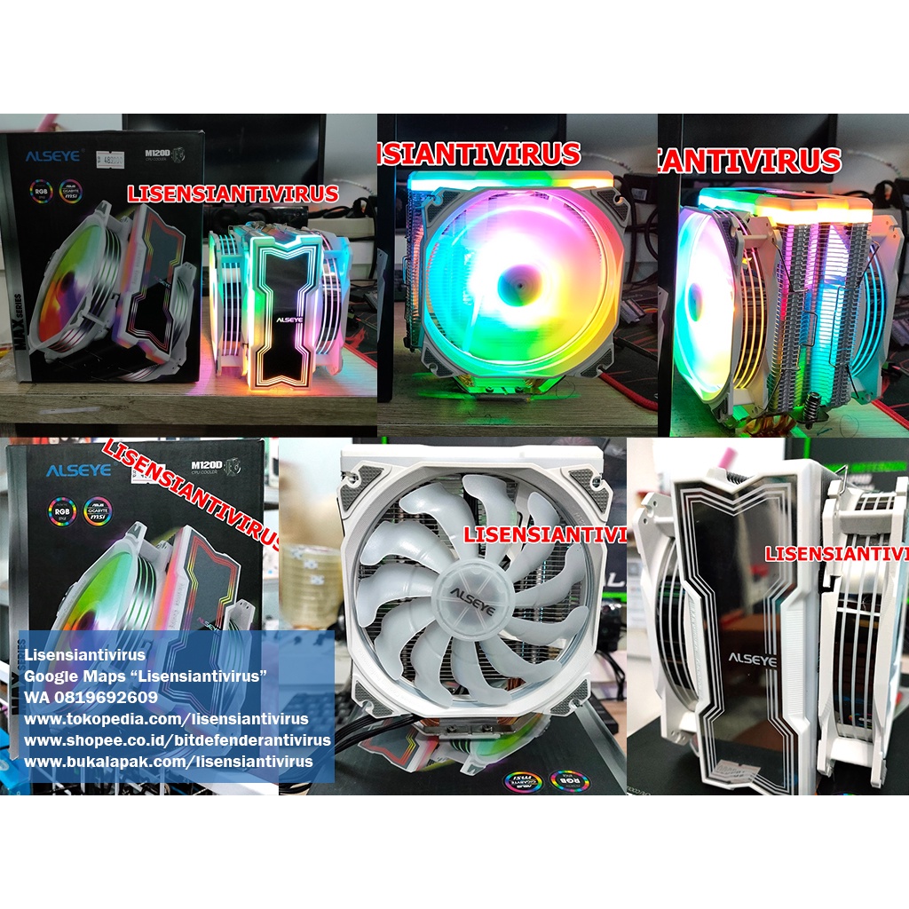 Heatsink Dual Cooling Fan Alseye White M120D M 120D M120 D M 120 D