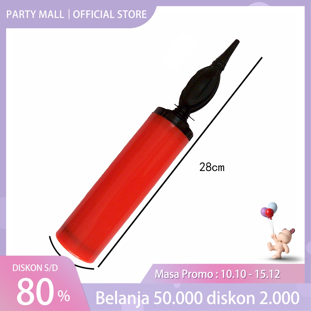 Pompa Balon tangan manual warna warni / Pompa Tangan