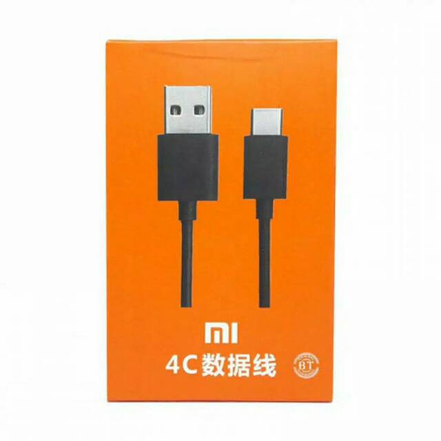 KABEL DATA XIAOMI 4C TYPE-C BLACK ORIGINAL 100% FAST CHARGING