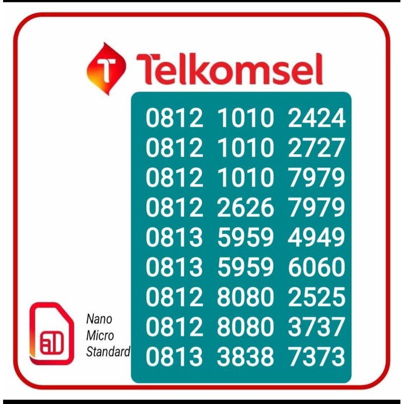 NOMOR SIMPATI CANTIK ABAB CDCD