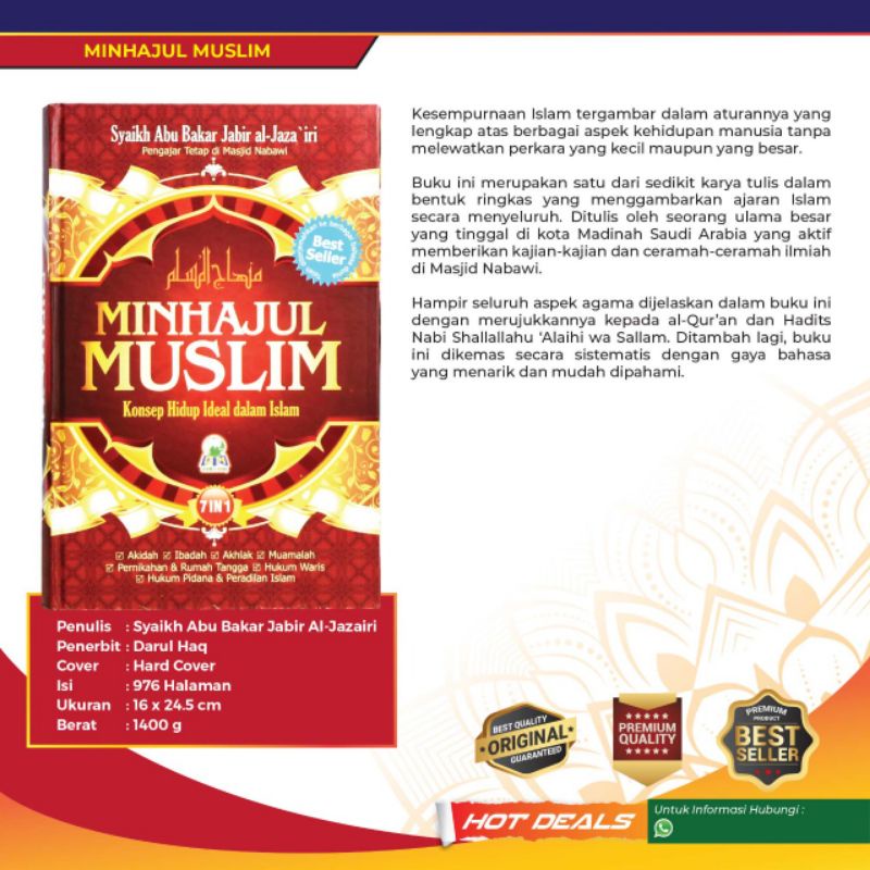 BUKU MINHAJUL MUSLIM YANG DIBAHAS KAJIAN USTADZ KHALID BASALAMAH, PEDOMAN HIDUP HARIAN MUSLIM