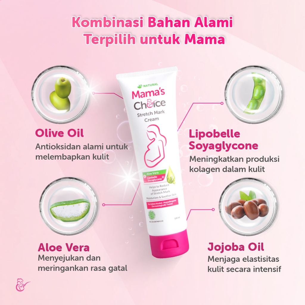 Mama's Choice Stretch Mark Cream Solusi Perut Gatal dan Stretch Mark