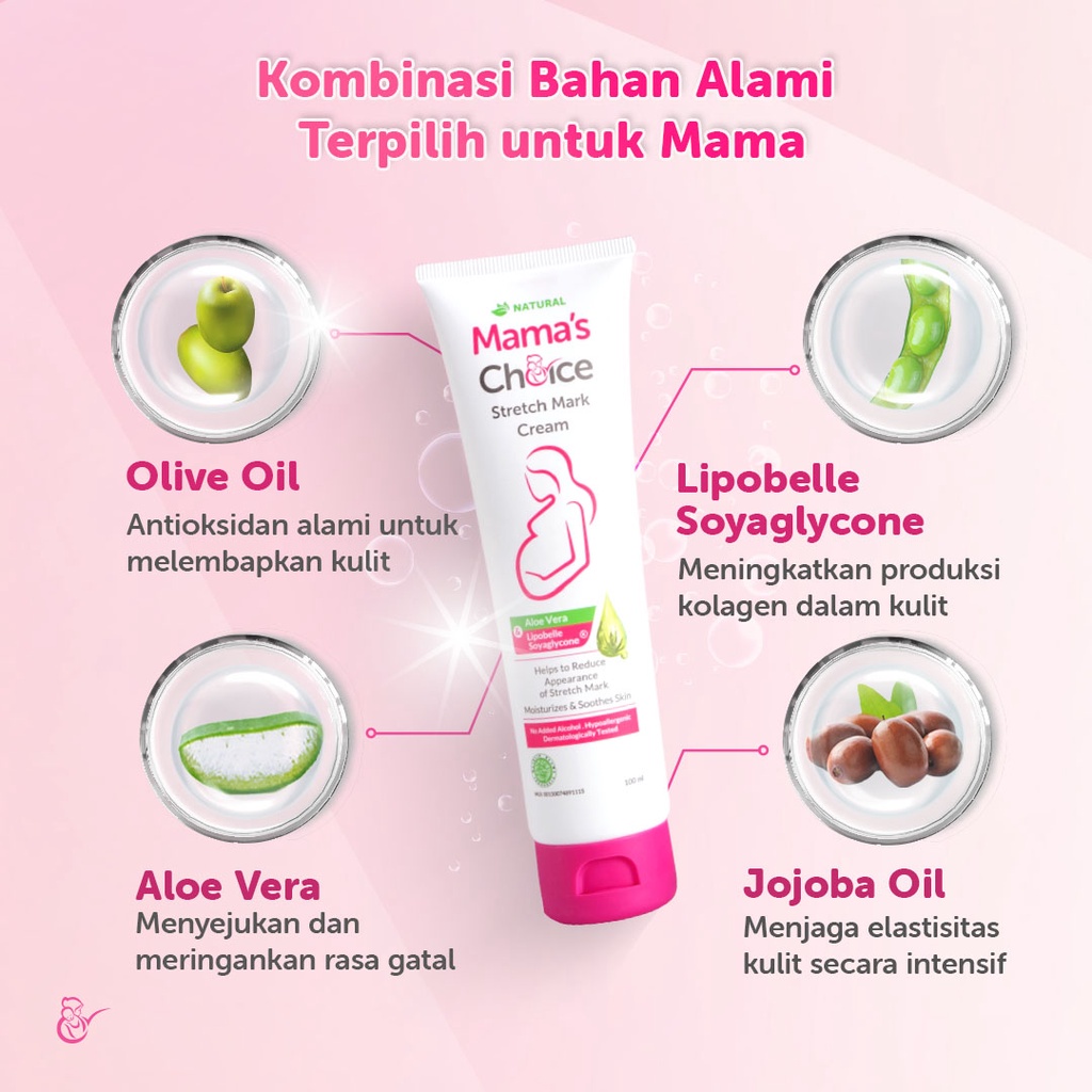 Mama's Choice Stretch Mark Cream Solusi Perut Gatal dan Stretch Mark