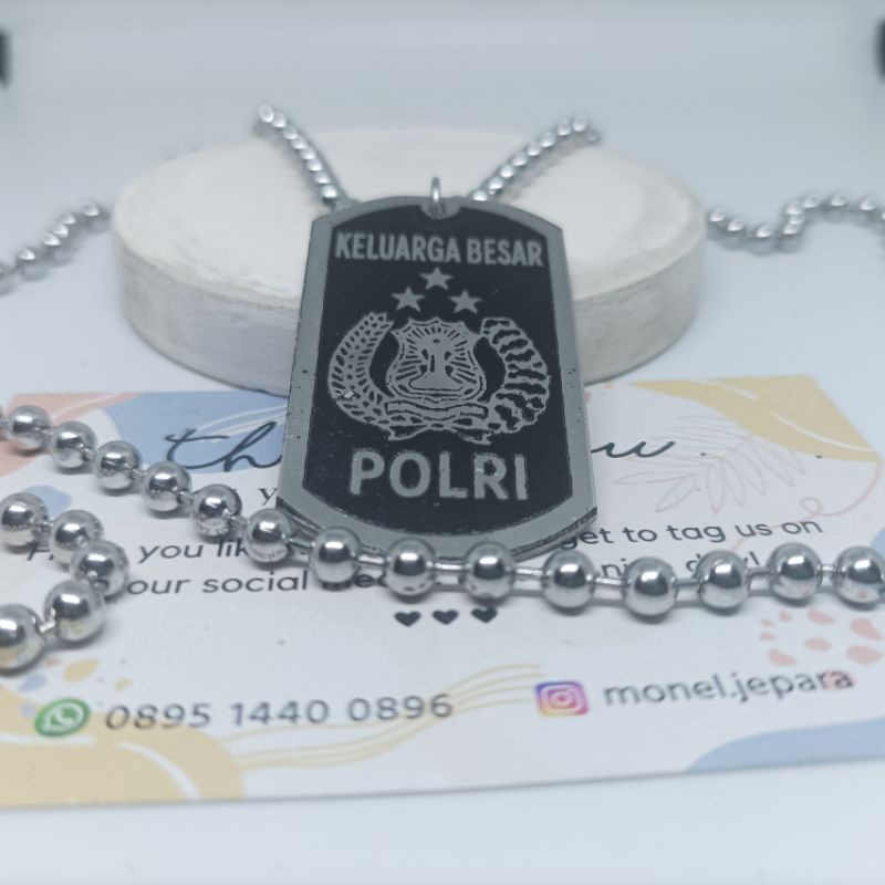 Kalung Logo Keluarga Besar POLRI (Stainless Asli)