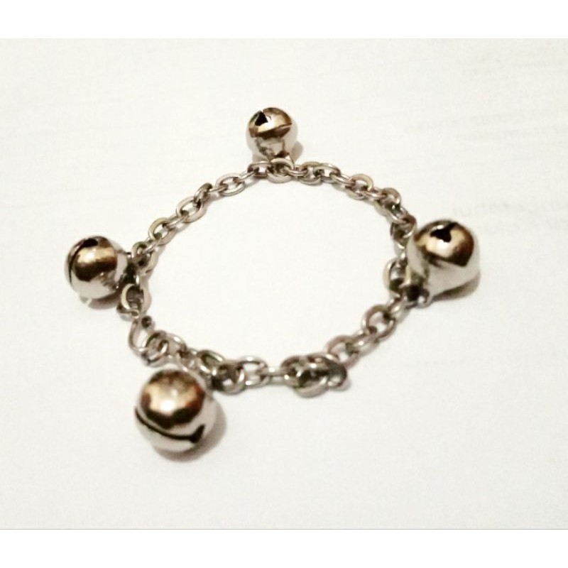 Gelang kaki bayi,balita, anak anak krincing baja titanium original 4 krincing