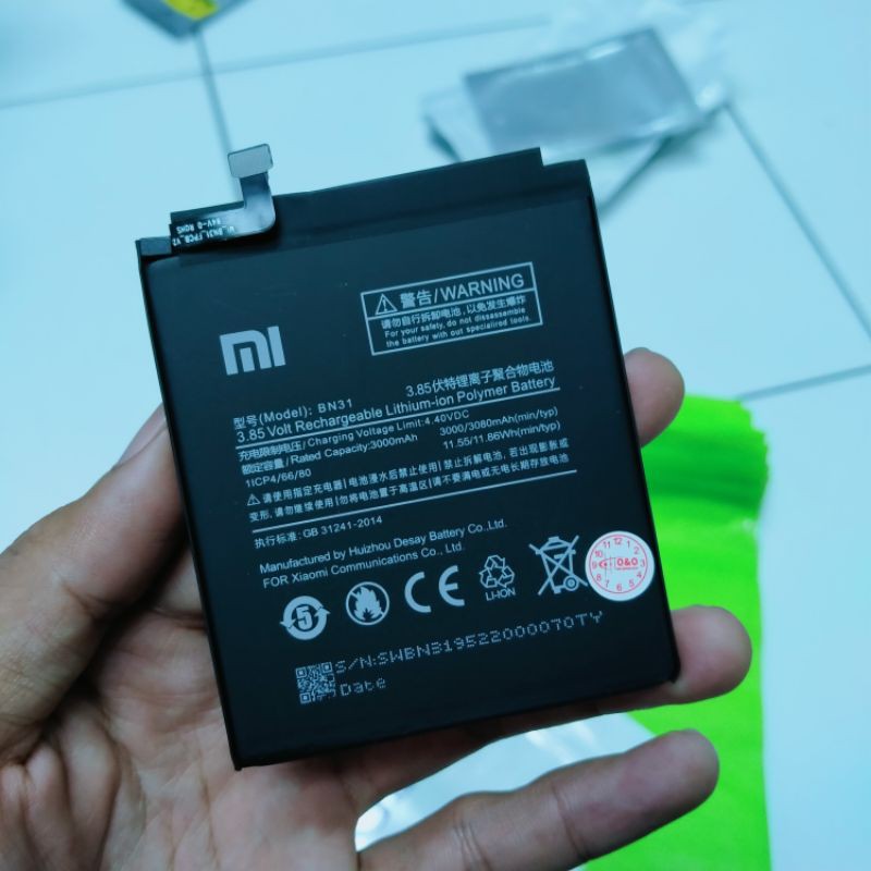 Baterai Batre Xiaomi Redmi Note 5A BN31 Original Battery Batre