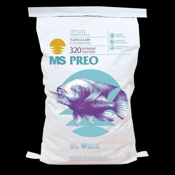 MS Preo 320-5 30 kg Pakan Makanan Khusus Ikan Nila Pelet Pellet Apung