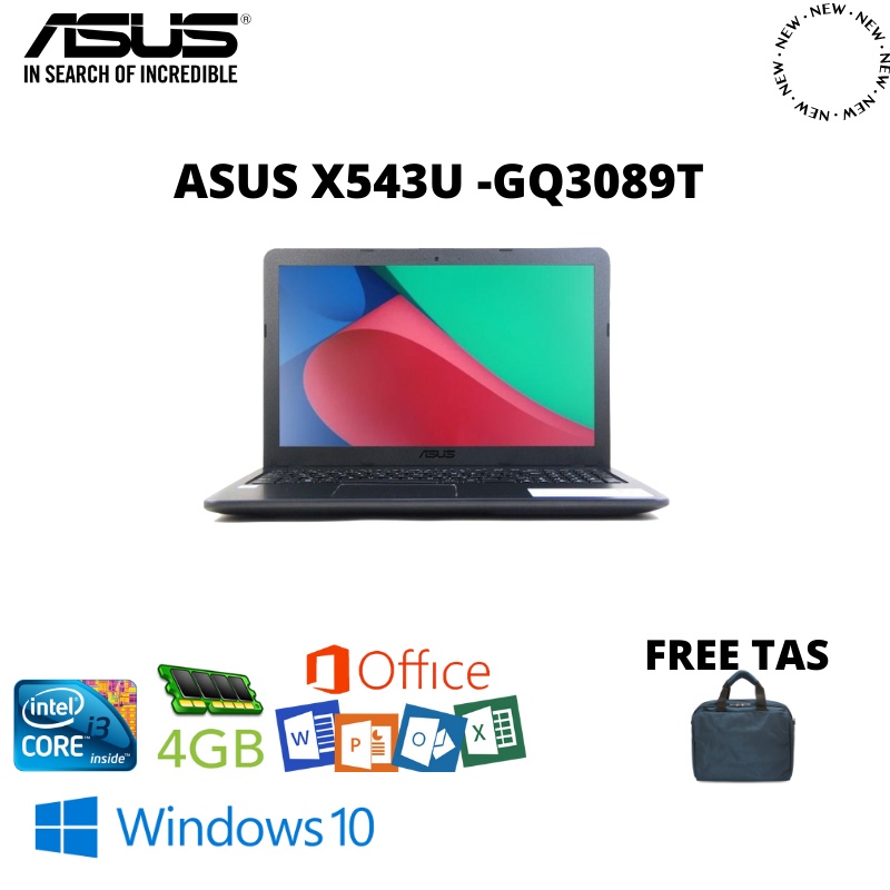 Jual LAPTOP ASUS VIVOBOOK X543U - GQ3089T i3-6100U 4GB 8GB 12GB HDD 1TB ...