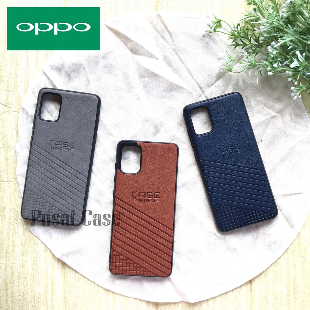Soft Case Leather - Case Kulit Oppo A5S A12 F9 A7 A11K A31 A3S