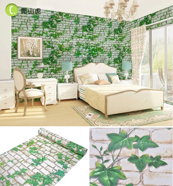 Wallpaper Dinding / Wallpaper Sticker BATA DAUN