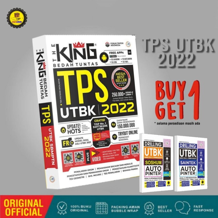 

❤BISA COD❤ BUKU THE KING SBMPTN SOSHUM SAINTEK 2022 ( New Update ) - TPS 2022