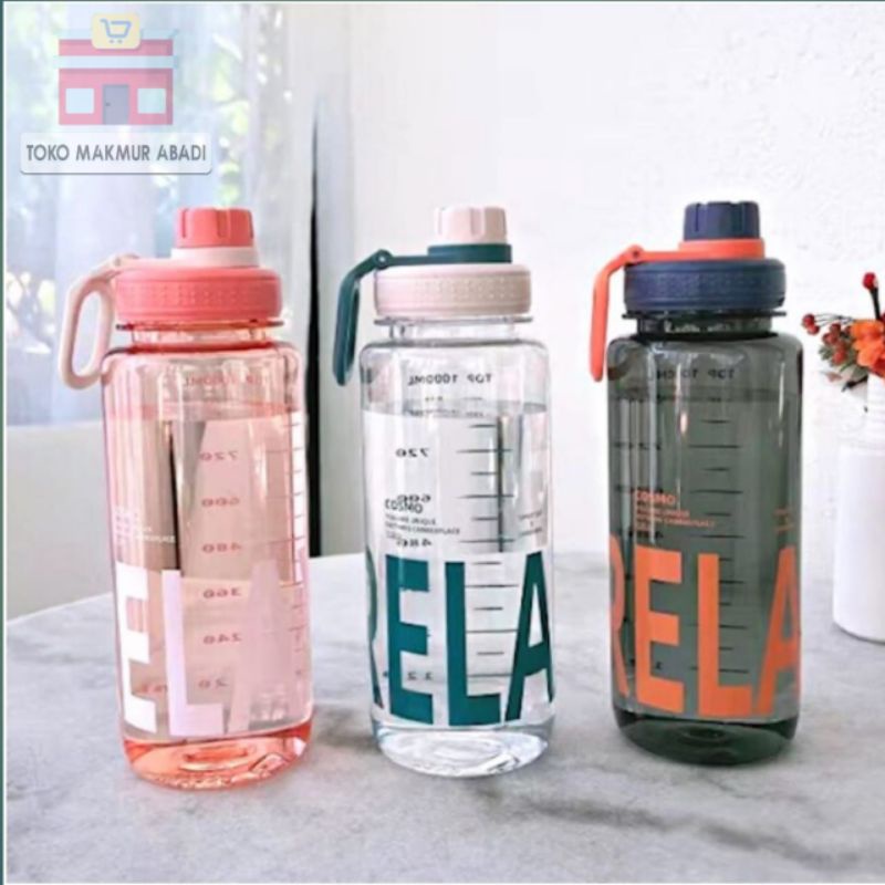 Botol Minum Sport 1 Liter - Botol Minum Plastik Relax 1000ml