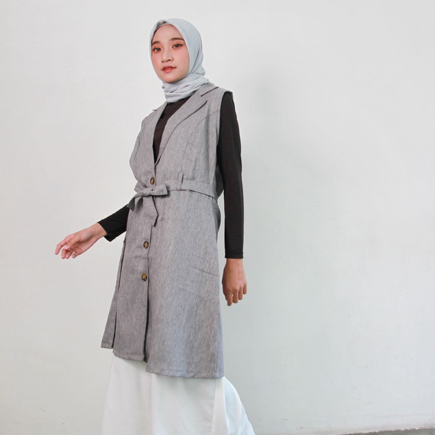 OUTER WANITA PANJANG AUTER CEWEK ROPI PANJANG KARDIGAN KOREA FASHION BAJU MUSLIM FREYA OUTER