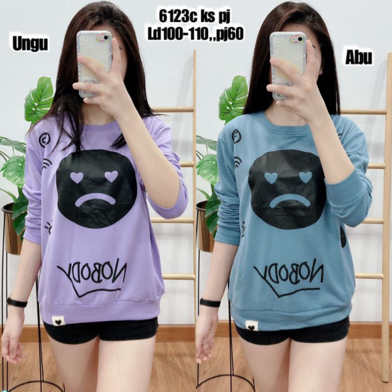 atasan wanita bahan kaos import ukuran allsize ld 110
