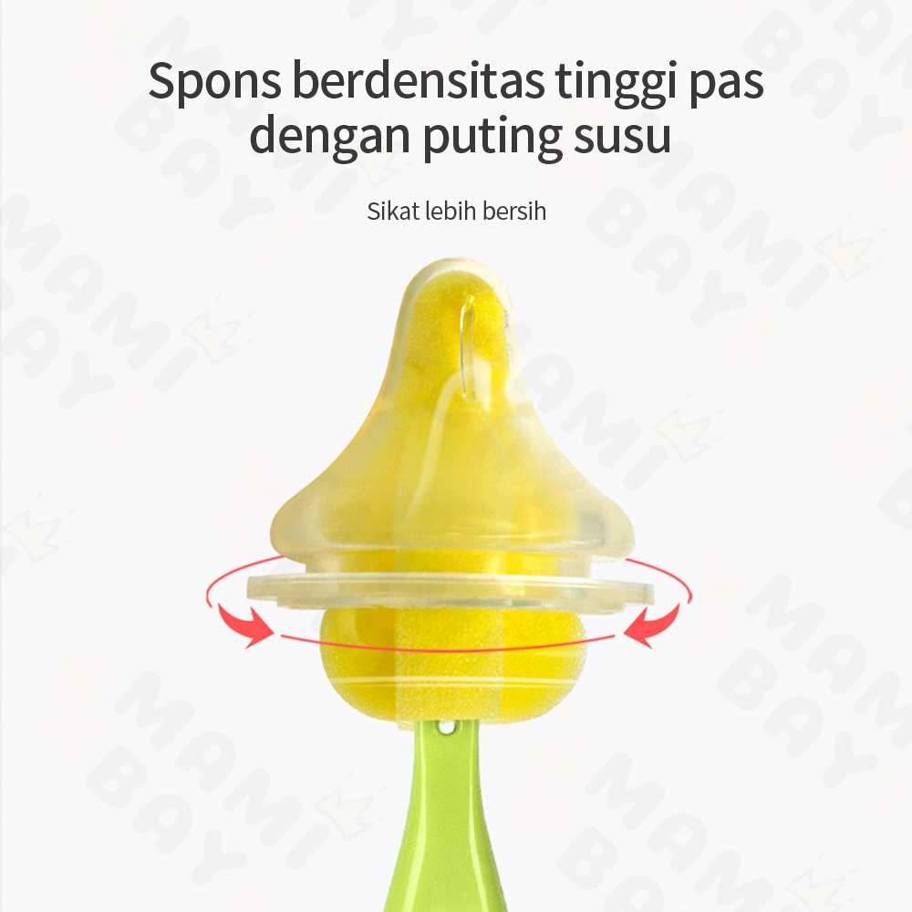 OKEYI Sikat Botol/Tongat spons pembersih botol susu/Sikat dot bayi