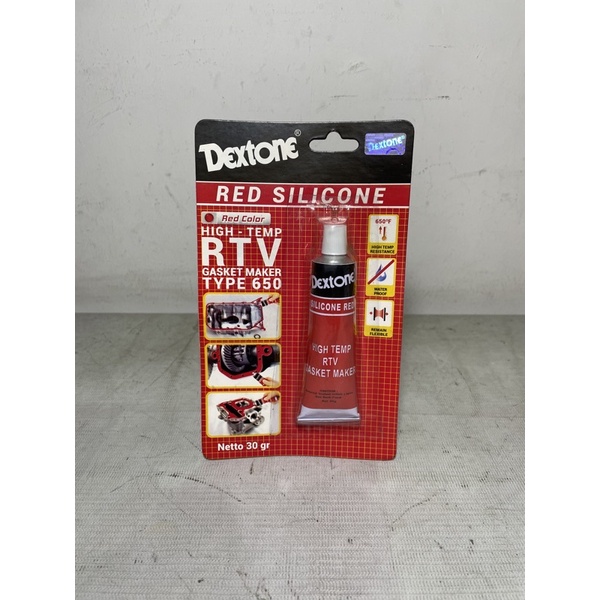 lem dextone silicone red 70gr / lem dextone red silicone / lem dextone high temp rtv gasket maker / lem mesin dextone / dextone lem mesin / lem dextone type 650 / lem dextone temperatur panas / lem dextone tahan panas / lem dextone temperatur tinggi