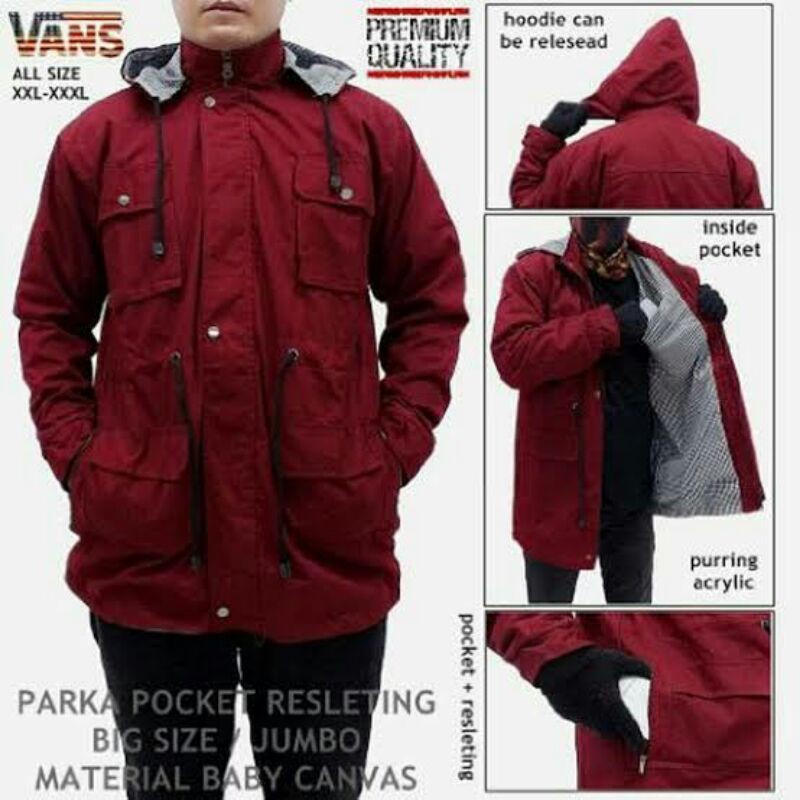 jaket parka/jaket parka polos/jaket parka pria