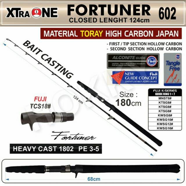 Joran xtra one FORTUNER 602 pe 3-5/joran pancing /joran xtra one /stik pancing /joran