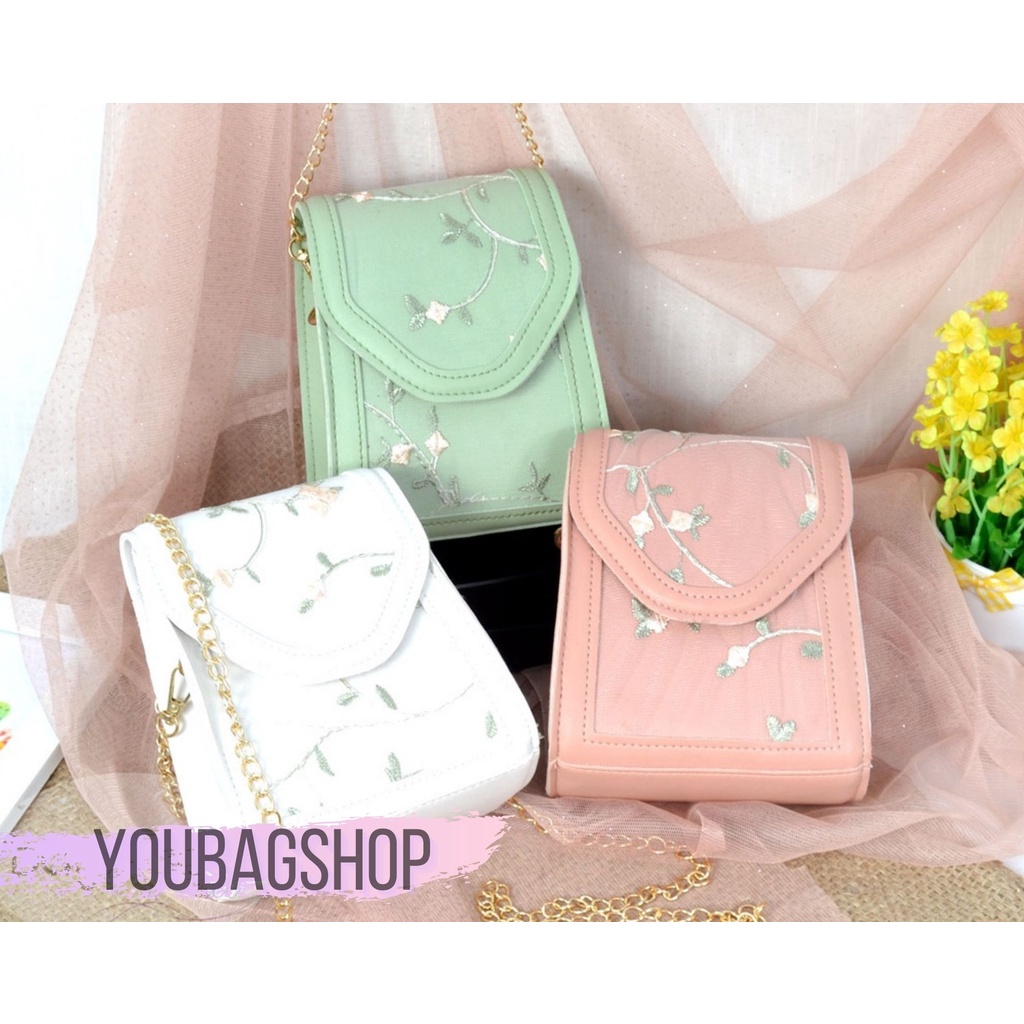 PREMIUM!!! Tas Selempang Wanita / Tas Handbag / Fashion Wanita / Bag Style Korea Flower 967