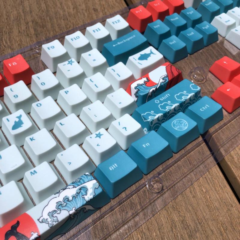 Set Keycap Tombol Keyboard Oem Pbt Untuk Gk61 Rk61 Cherry Mx