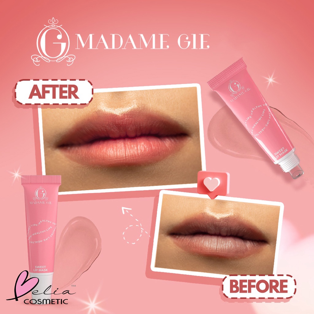 ❤ BELIA ❤ Madame Gie Sweet Lip Mask - Masker Scrub Bibir Cerah (✔BPOM)